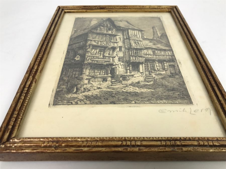 Vintage Hand Signed Etching Of France [Photo 8]