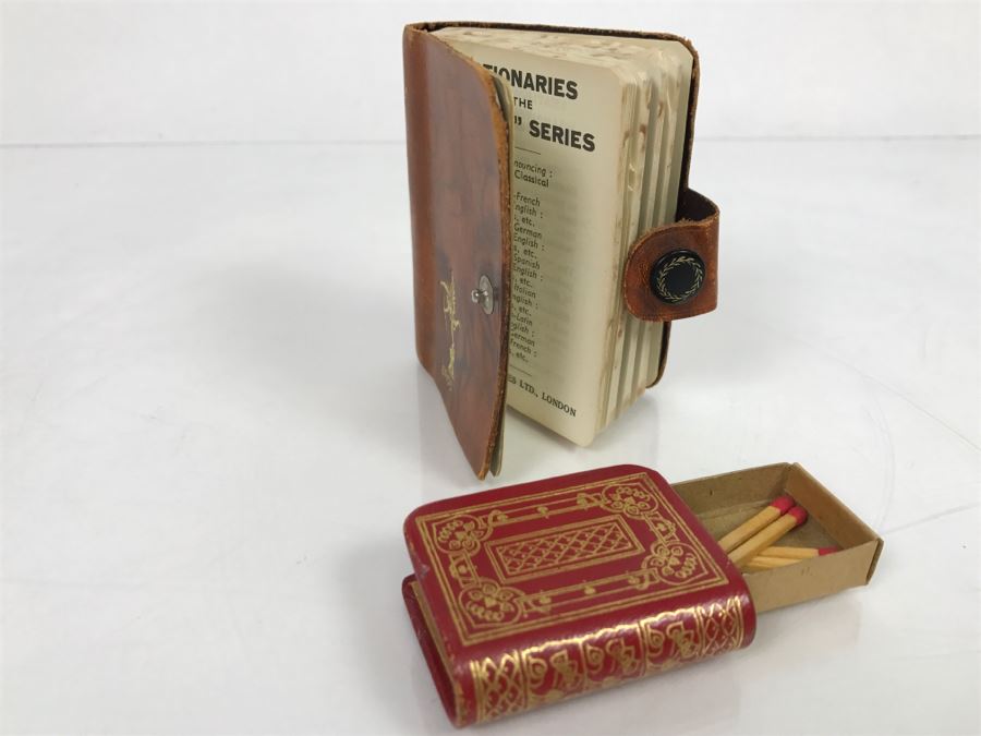 Vintage Midget Series Dictionary And Miniature Book Style Matchbox [Photo 2]
