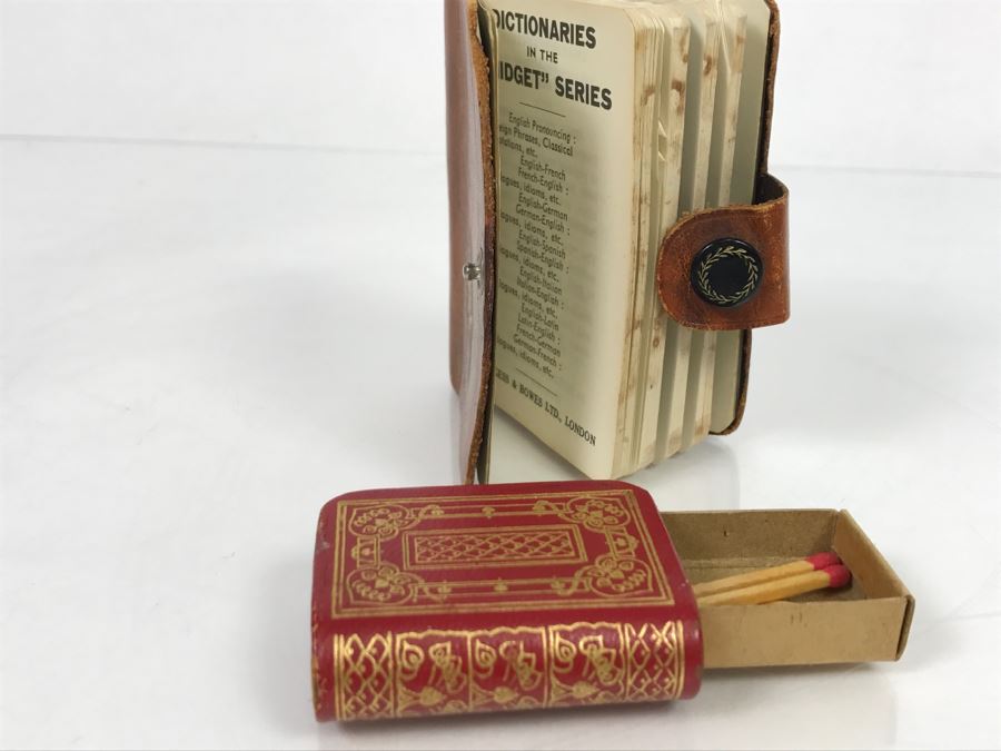 Vintage Midget Series Dictionary And Miniature Book Style Matchbox [Photo 3]