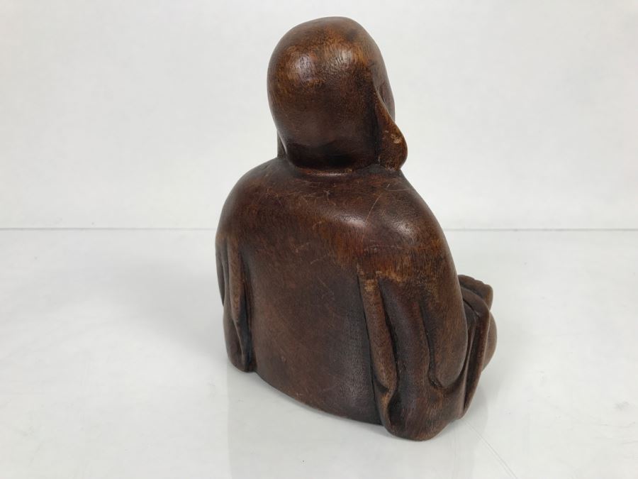 Wooden Carved Laughing Buddha [Photo 7]