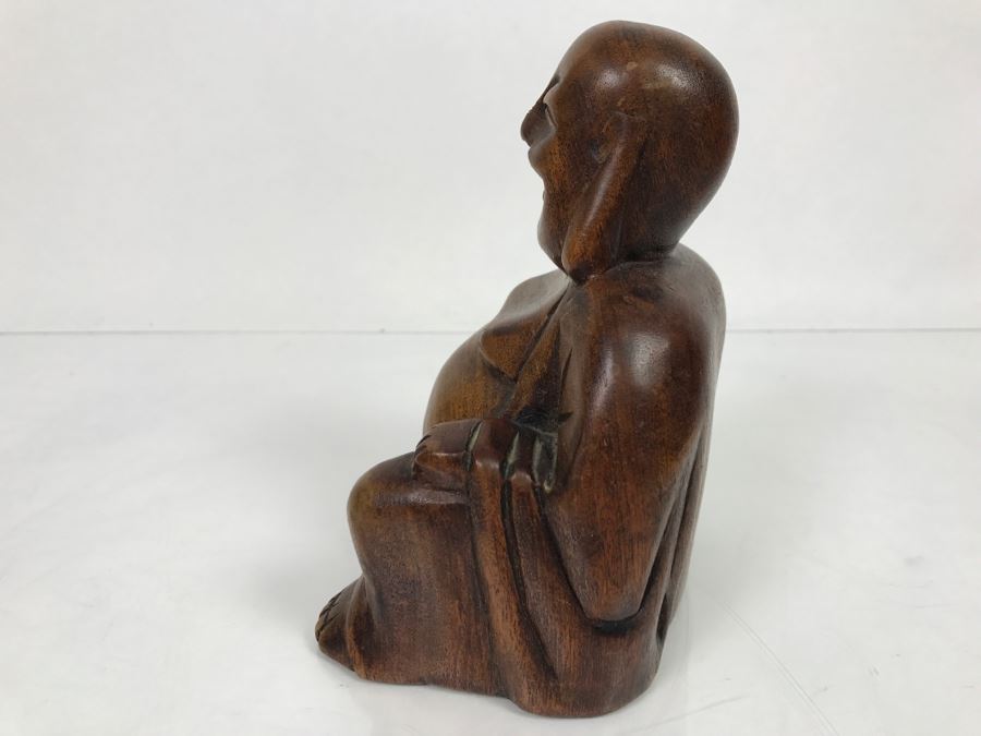 Wooden Carved Laughing Buddha [Photo 8]
