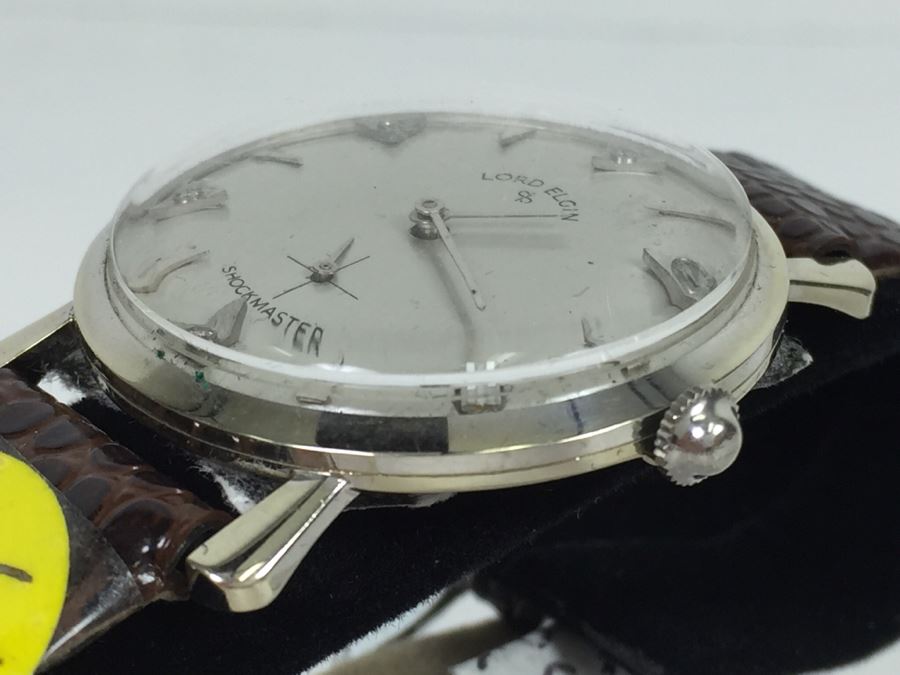 Vintage Lord Elgin Men's 14k Gold Shockmaster Watch [Photo 7]