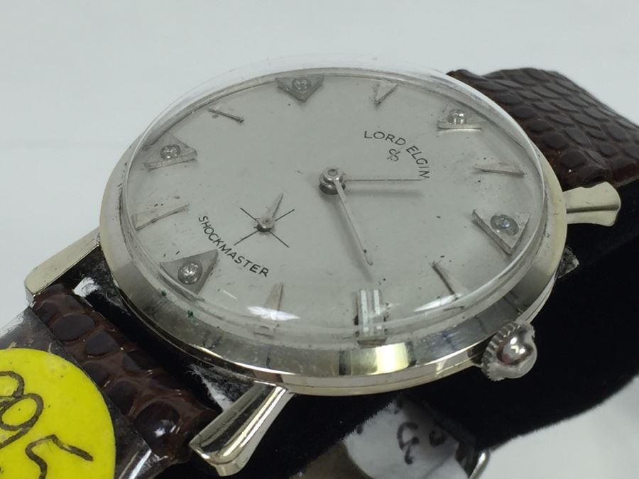 Vintage Lord Elgin Men's 14k Gold Shockmaster Watch [Photo 8]