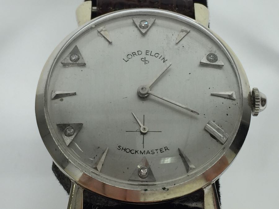 Vintage Lord Elgin Men's 14k Gold Shockmaster Watch [Photo 5]