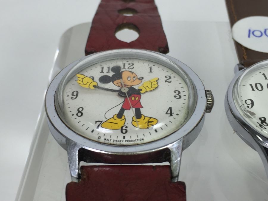 Set Of 3 Vintage Mickey Mouse Walt Disney Productions Character Watches [Photo 9]