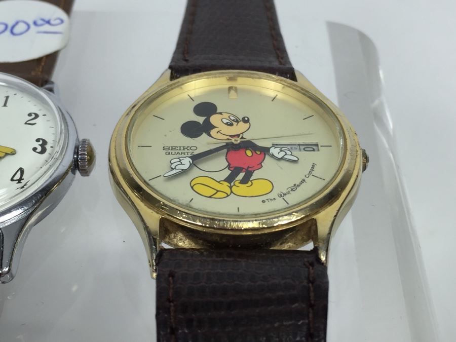 Set Of 3 Vintage Mickey Mouse Walt Disney Productions Character Watches [Photo 7]
