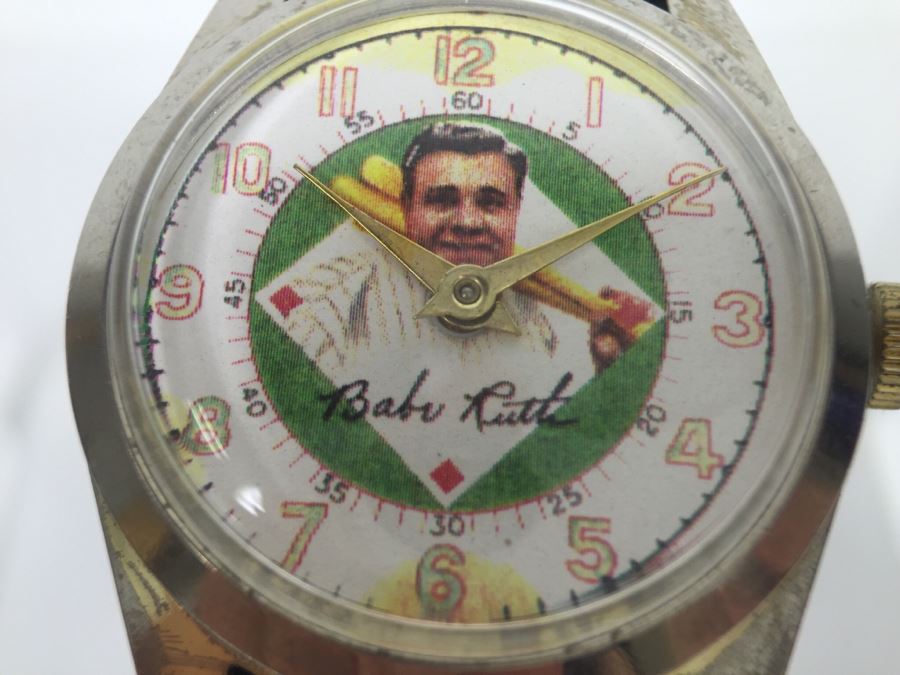Vintage Babe Ruth Baseball Men's Watch Ticks But May Need Work [Photo 9]