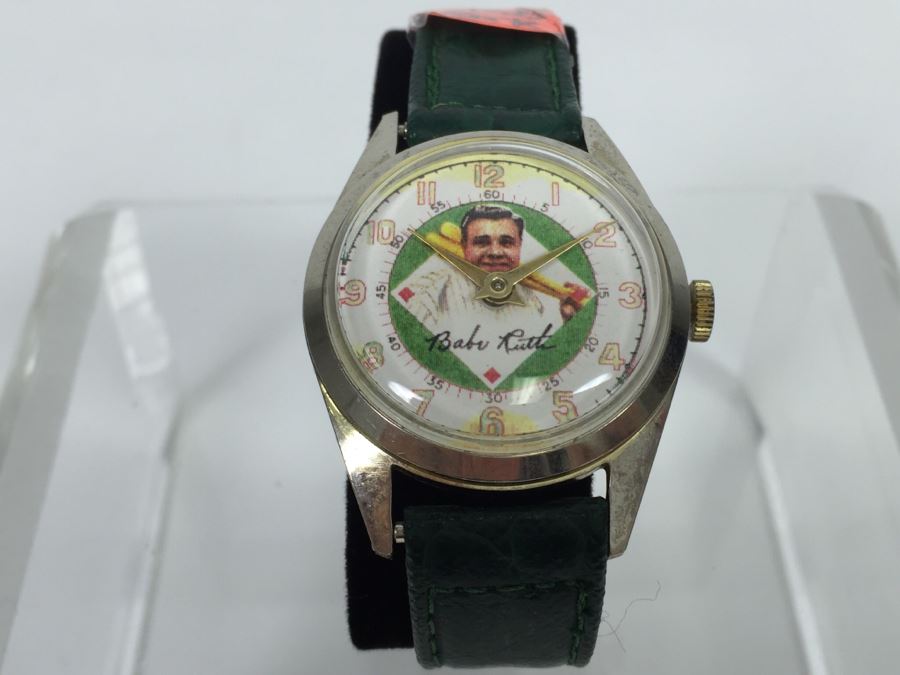Vintage Babe Ruth Baseball Men's Watch Ticks But May Need Work [Photo 2]