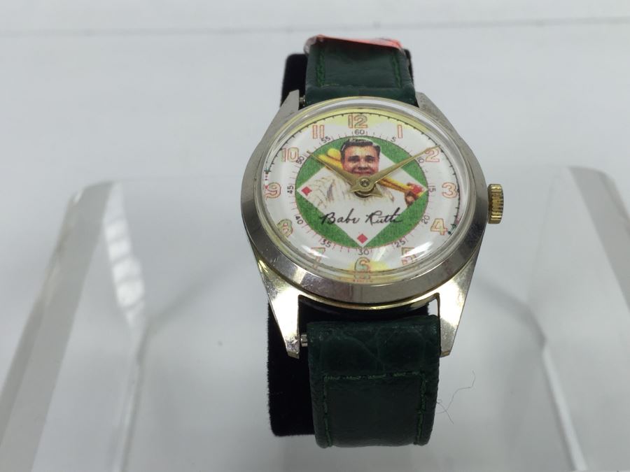 Vintage Babe Ruth Baseball Men's Watch Ticks But May Need Work [Photo 3]