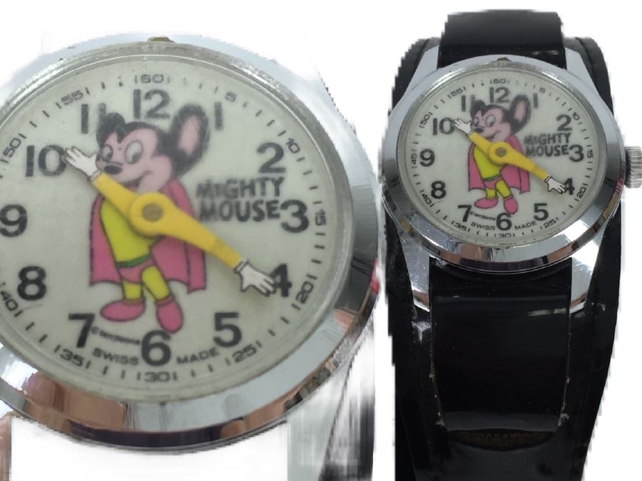 Vintage MIGHTY MOUSE Terrytoons Character Watch Swiss Made [Photo 1]
