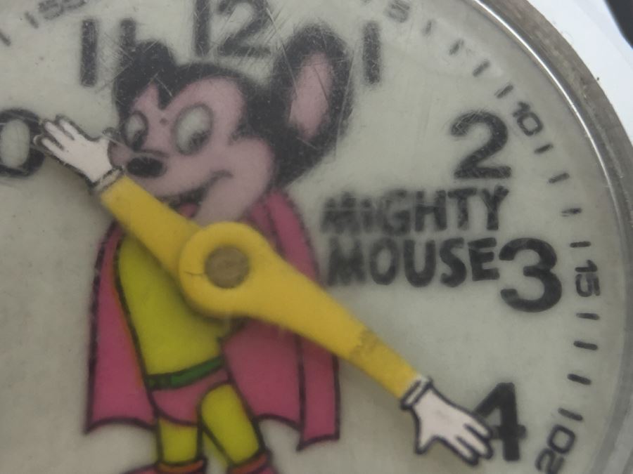 Vintage MIGHTY MOUSE Terrytoons Character Watch Swiss Made [Photo 6]
