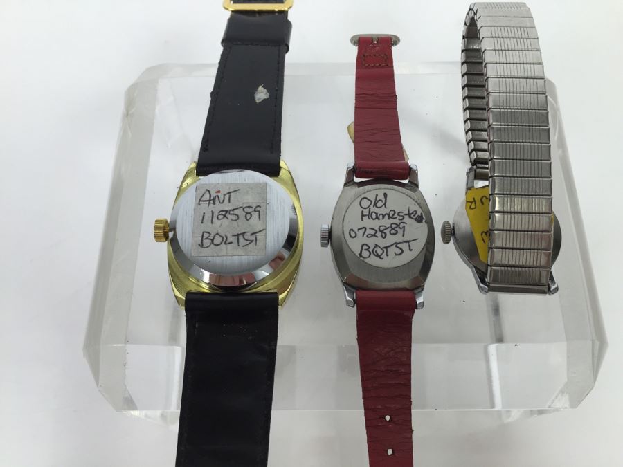 Set Of (3) Vintage Mickey Mouse Walt Disney Productions Character Watches (2) Ingersoll And (1) Bradley [Photo 14]
