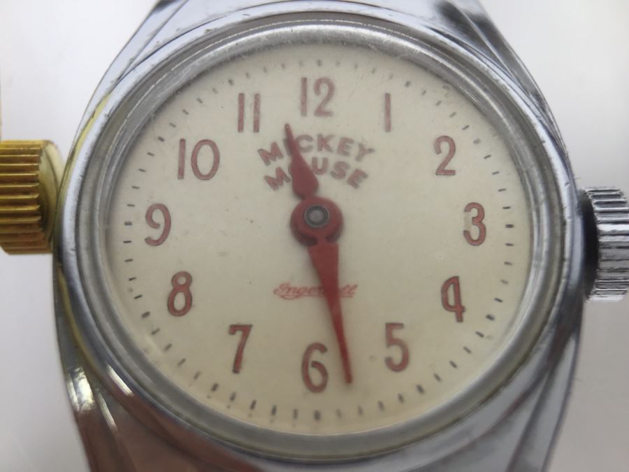 Set Of (3) Vintage Mickey Mouse Walt Disney Productions Character Watches (2) Ingersoll And (1) Bradley [Photo 11]