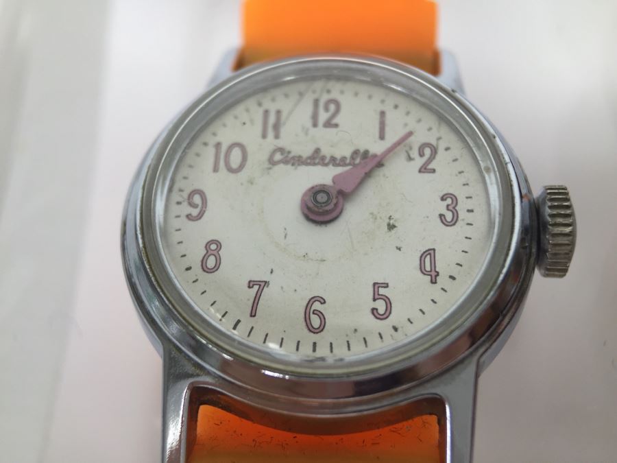 (3) Vintage Cinderella Walt Disney Character Watches U.S. Time 1955 And Bradley Swiss Made [Photo 13]