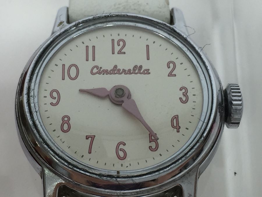 (3) Vintage Cinderella Walt Disney Character Watches U.S. Time 1955 And Bradley Swiss Made [Photo 7]
