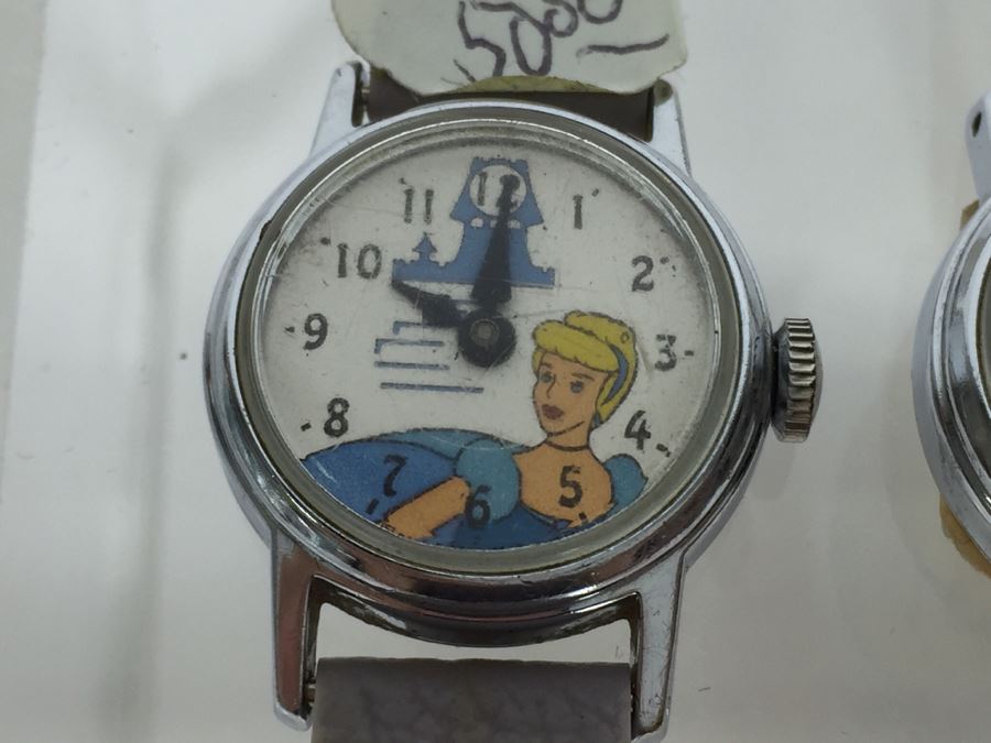 Set Of (3) Vintage Cinderella Walt Disney Productions Character Watches [Photo 4]