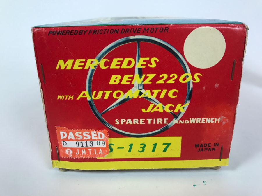 New Old Stock Friction Tin Litho 1960 Mercedes Benz 220S With Box Japan [Photo 7]