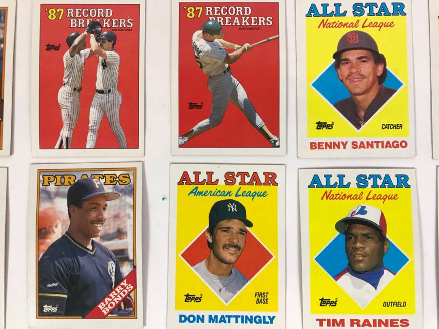 Collection Of 32 Vintage Topps Baseball Cards 1987 1988 (Sample Cards From Other Larger Shoebox Lot In Sale) [Photo 6]