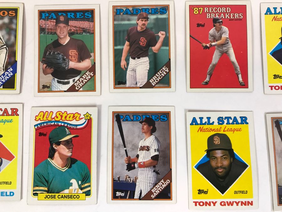 Collection Of 32 Vintage Topps Baseball Cards 1987 1988 (Sample Cards From Other Larger Shoebox Lot In Sale) [Photo 3]