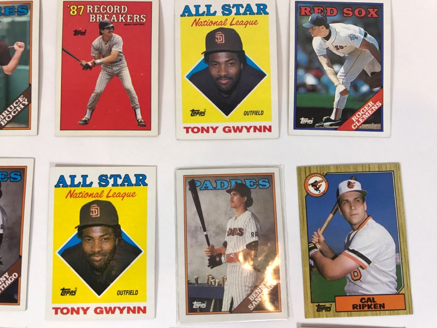 Collection Of 32 Vintage Topps Baseball Cards 1987 1988 (Sample Cards From Other Larger Shoebox Lot In Sale) [Photo 4]