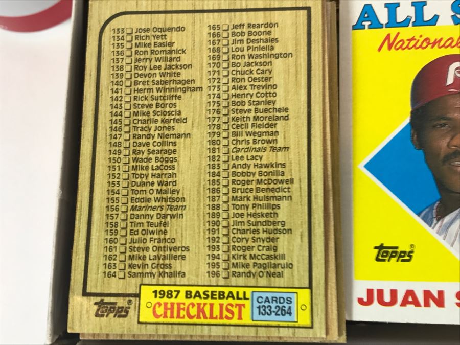 Large Shoebox Collection Of Vintage Topps Baseball Cards Mainly 1987 [Photo 10]