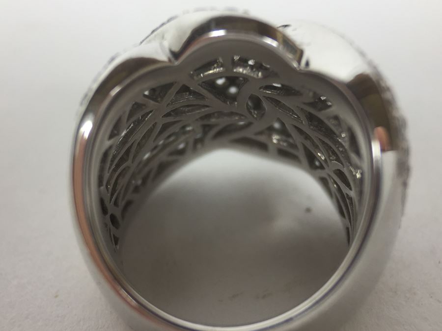 Stunning Platinum Diamond Ring PT900 Apx 2.00 Carat TW VS-2 To SI-1 G-H Appraised Fair Market Value $2,200 Ring Size 5.5 16g [Photo 33]