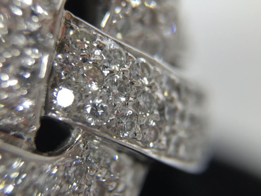 Stunning Platinum Diamond Ring PT900 Apx 2.00 Carat TW VS-2 To SI-1 G-H Appraised Fair Market Value $2,200 Ring Size 5.5 16g [Photo 26]