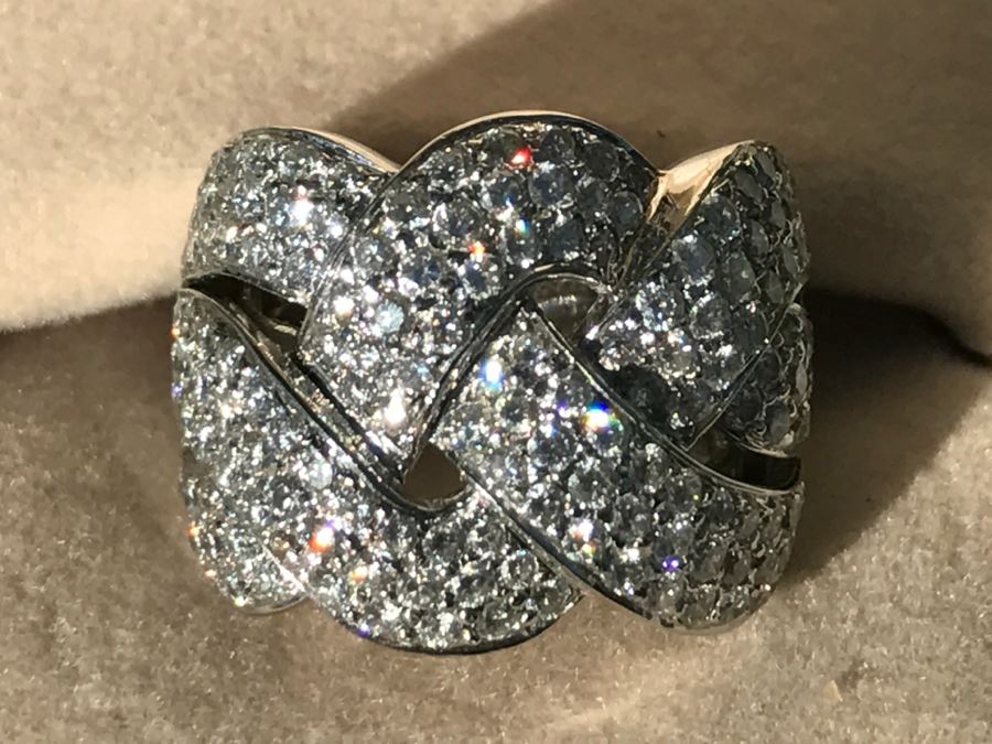 Stunning Platinum Diamond Ring PT900 Apx 2.00 Carat TW VS-2 To SI-1 G-H Appraised Fair Market Value $2,200 Ring Size 5.5 16g [Photo 53]