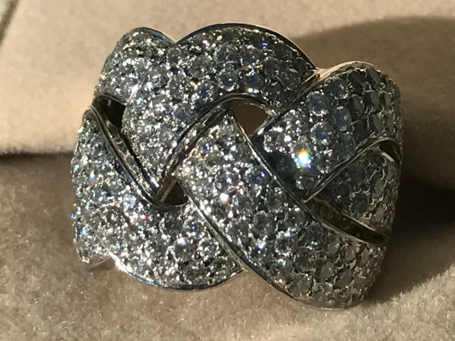 Stunning Platinum Diamond Ring PT900 Apx 2.00 Carat TW VS-2 To SI-1 G-H Appraised Fair Market Value $2,200 Ring Size 5.5 16g [Photo 55]