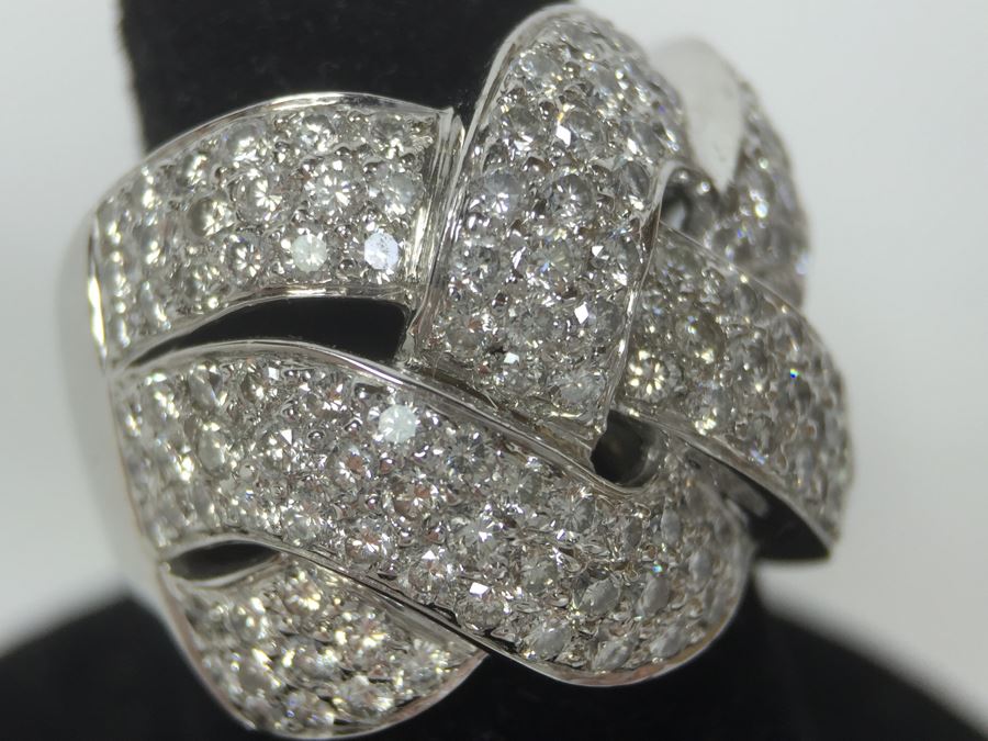 Stunning Platinum Diamond Ring PT900 Apx 2.00 Carat TW VS-2 To SI-1 G-H Appraised Fair Market Value $2,200 Ring Size 5.5 16g [Photo 19]