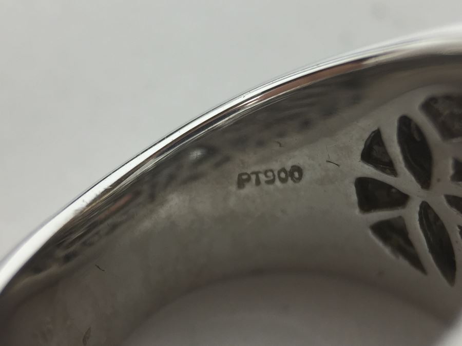 Stunning Platinum Diamond Ring PT900 Apx 2.00 Carat TW VS-2 To SI-1 G-H Appraised Fair Market Value $2,200 Ring Size 5.5 16g [Photo 30]