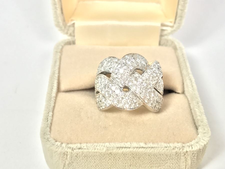 Stunning Platinum Diamond Ring PT900 Apx 2.00 Carat TW VS-2 To SI-1 G-H Appraised Fair Market Value $2,200 Ring Size 5.5 16g [Photo 40]