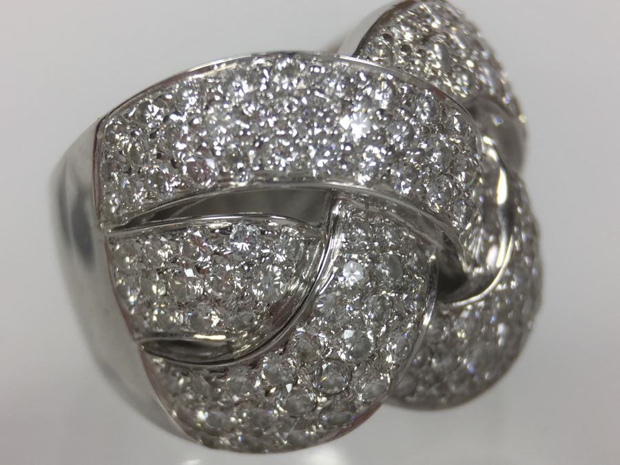 Stunning Platinum Diamond Ring PT900 Apx 2.00 Carat TW VS-2 To SI-1 G-H Appraised Fair Market Value $2,200 Ring Size 5.5 16g [Photo 9]