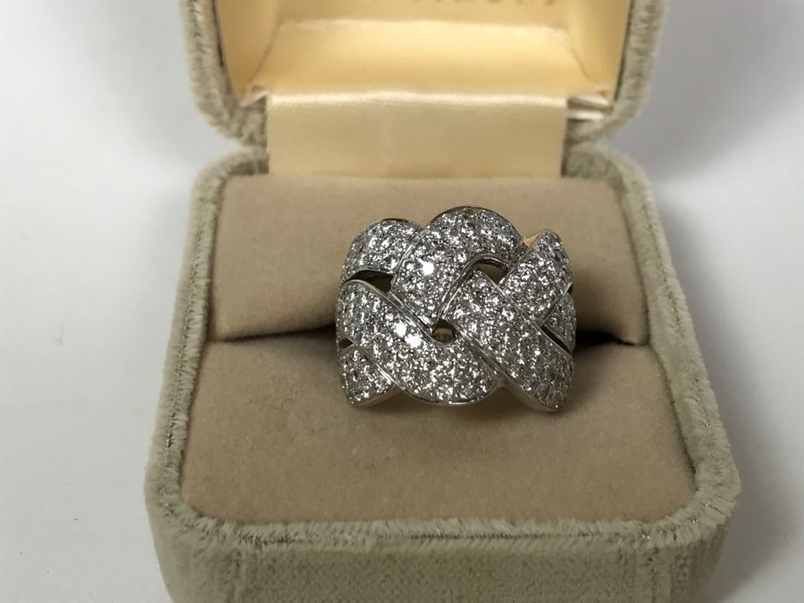 Stunning Platinum Diamond Ring PT900 Apx 2.00 Carat TW VS-2 To SI-1 G-H Appraised Fair Market Value $2,200 Ring Size 5.5 16g [Photo 38]