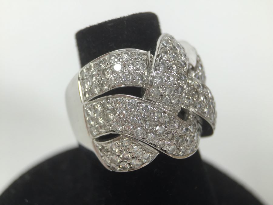 Stunning Platinum Diamond Ring PT900 Apx 2.00 Carat TW VS-2 To SI-1 G-H Appraised Fair Market Value $2,200 Ring Size 5.5 16g [Photo 14]