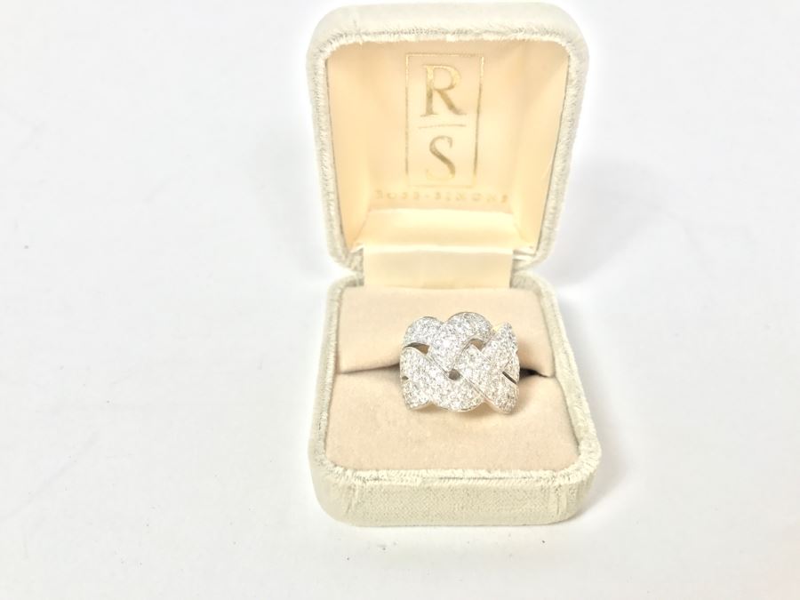 Stunning Platinum Diamond Ring PT900 Apx 2.00 Carat TW VS-2 To SI-1 G-H Appraised Fair Market Value $2,200 Ring Size 5.5 16g [Photo 35]