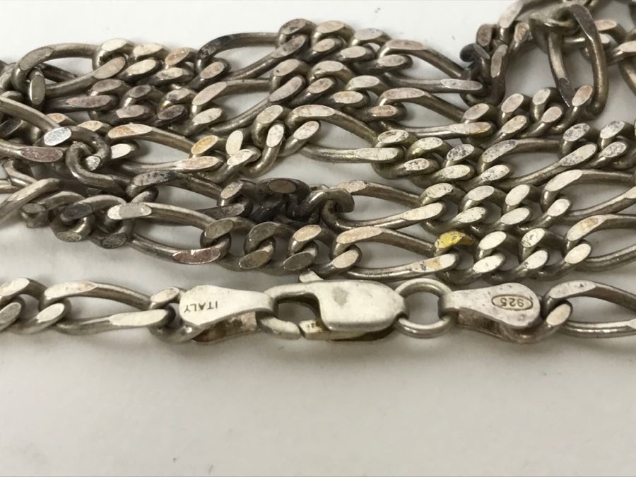 Sterling Silver Chain Necklace Italy 15.5g [Photo 4]