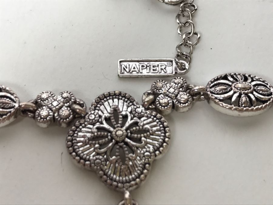 Vintage Napier Silver Tone Necklace
