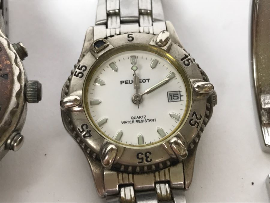 Collection Of (5) Watches Including Armitron Mercedes Advertising Watch And Marcel Drucker Talking Watch [Photo 4]