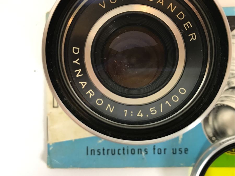 Voigtlander Prominent II Film Camera With Leather Case, Multiple Lenses, Filter, Flash, Hood And Original Manuals - See All Photos [Photo 19]