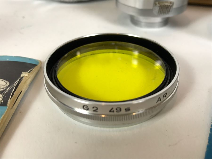 Voigtlander Prominent II Film Camera With Leather Case, Multiple Lenses, Filter, Flash, Hood And Original Manuals - See All Photos [Photo 14]