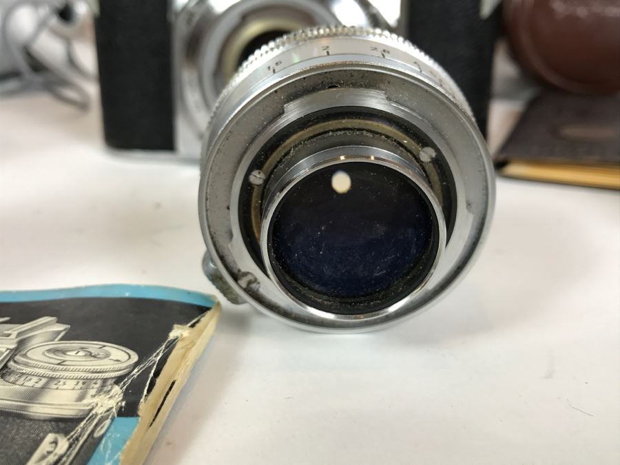 Voigtlander Prominent II Film Camera With Leather Case, Multiple Lenses, Filter, Flash, Hood And Original Manuals - See All Photos [Photo 23]