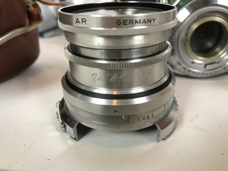 Voigtlander Prominent II Film Camera With Leather Case, Multiple Lenses, Filter, Flash, Hood And Original Manuals - See All Photos [Photo 5]