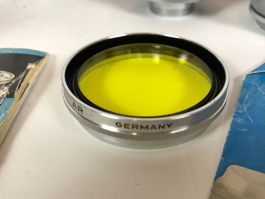 Voigtlander Prominent II Film Camera With Leather Case, Multiple Lenses, Filter, Flash, Hood And Original Manuals - See All Photos [Photo 15]