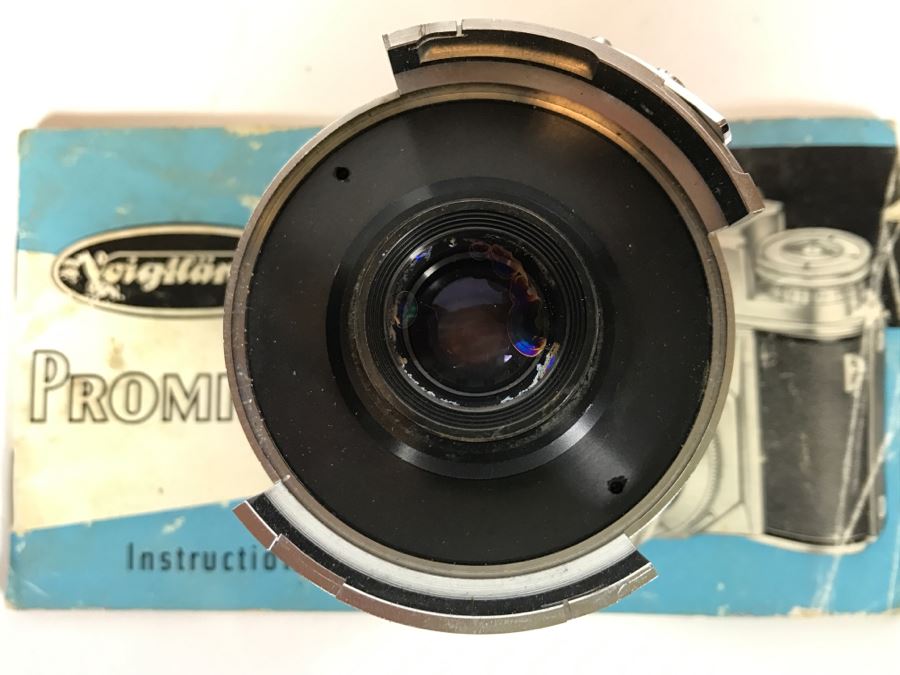 Voigtlander Prominent II Film Camera With Leather Case, Multiple Lenses, Filter, Flash, Hood And Original Manuals - See All Photos [Photo 12]