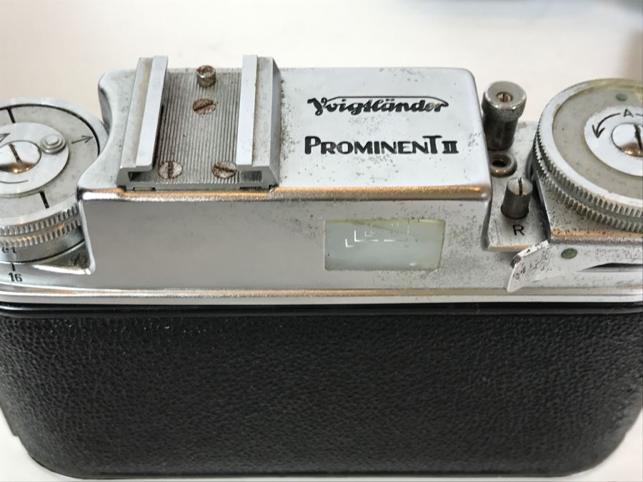 Voigtlander Prominent II Film Camera With Leather Case, Multiple Lenses, Filter, Flash, Hood And Original Manuals - See All Photos [Photo 31]