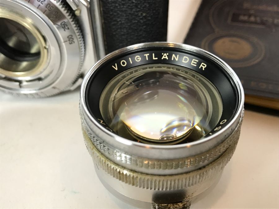 Voigtlander Prominent II Film Camera With Leather Case, Multiple Lenses, Filter, Flash, Hood And Original Manuals - See All Photos [Photo 18]