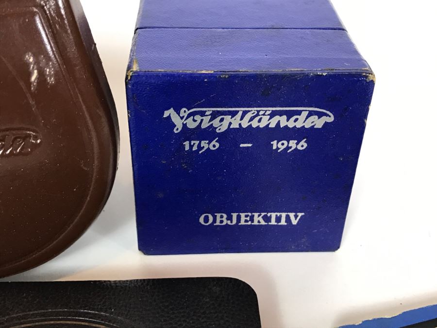 Voigtlander Prominent II Film Camera With Leather Case, Multiple Lenses, Filter, Flash, Hood And Original Manuals - See All Photos [Photo 45]