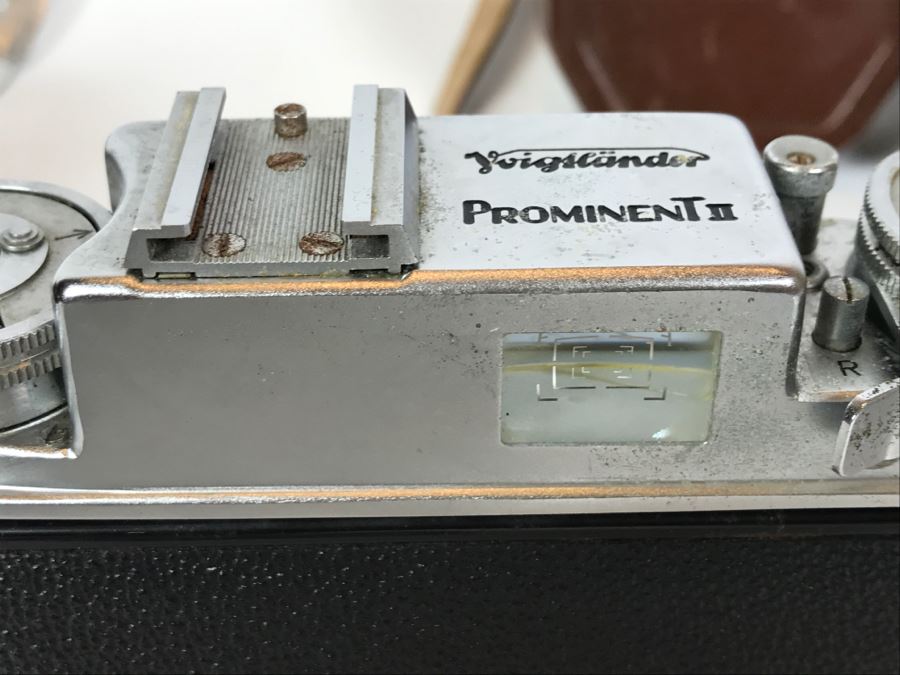 Voigtlander Prominent II Film Camera With Leather Case, Multiple Lenses, Filter, Flash, Hood And Original Manuals - See All Photos [Photo 34]