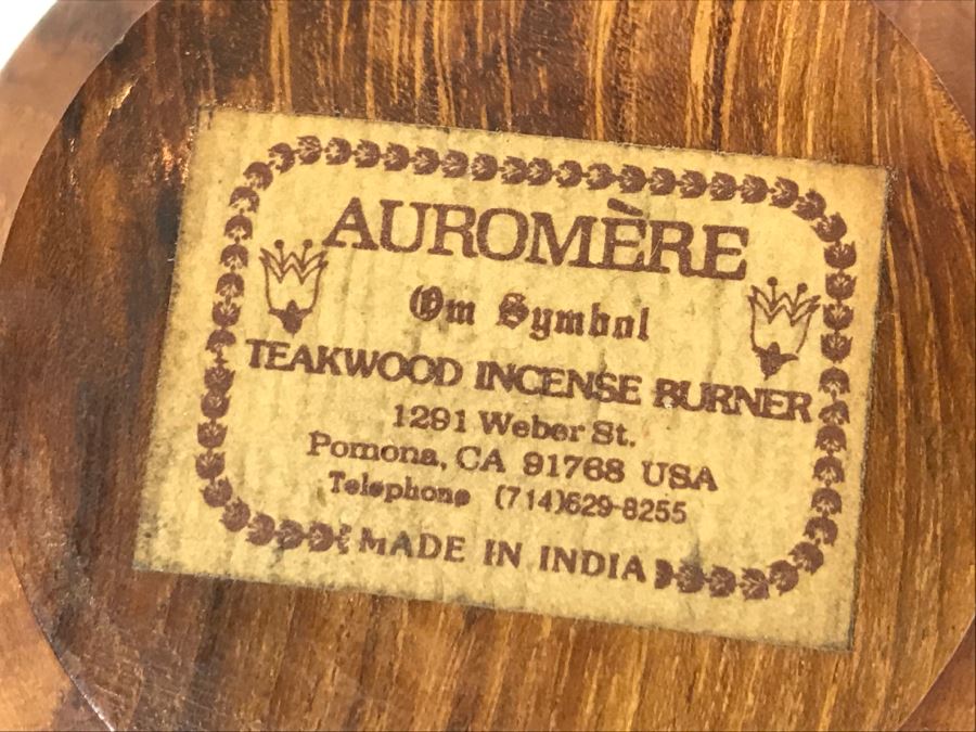 Brass Incense Burner And Teakwood Incense Burner Om Symbol [Photo 5]